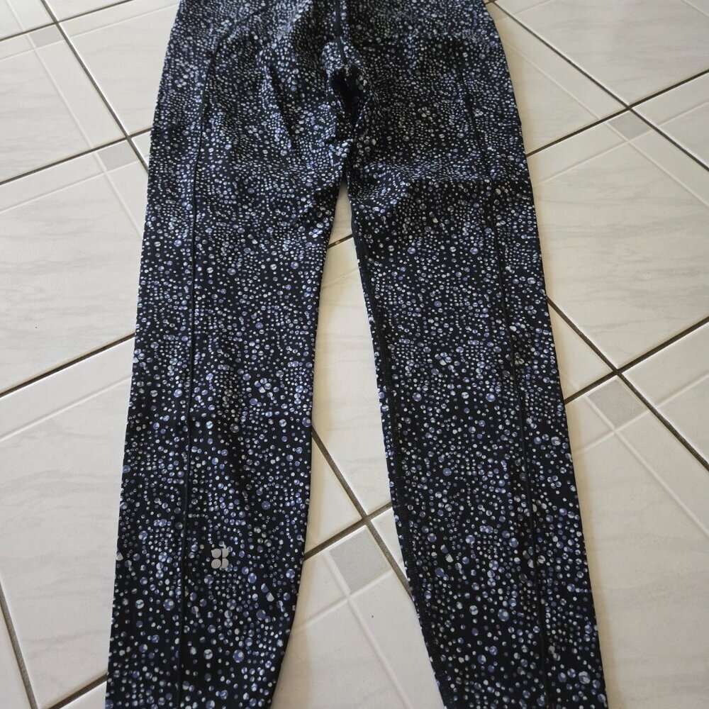 Sweaty Betty Power 7/8 High Waisted Leggings Blue Celestial Dot L - Picture 3 of 5